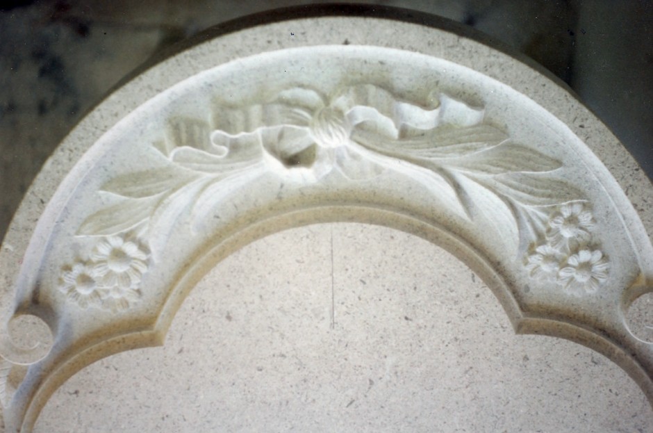 A Bespoke Design For A Head Stone - stone marble head stone