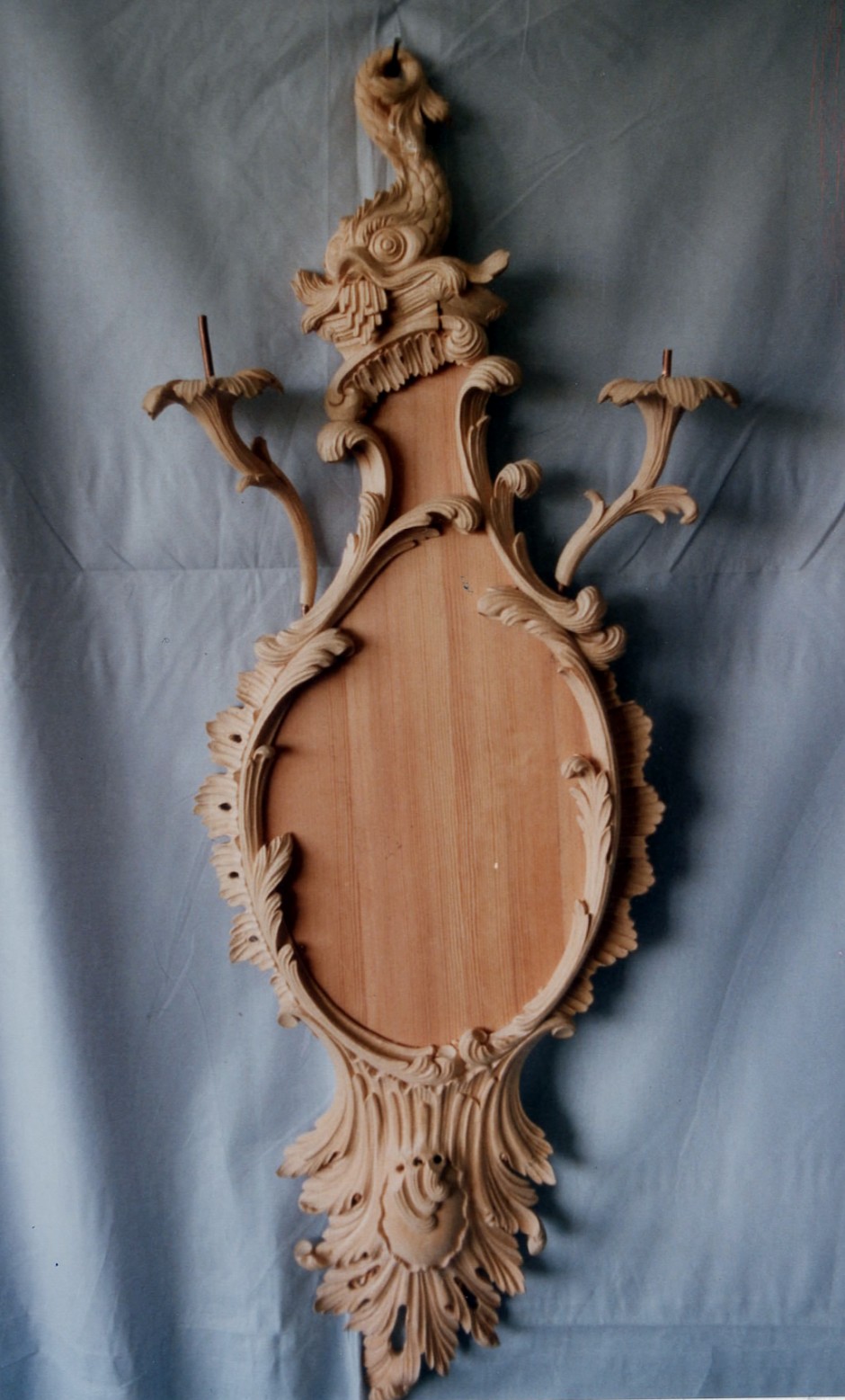 A Finished Girondelle Style Mirror Complete With Arms.  - girondelle style mirror candle
