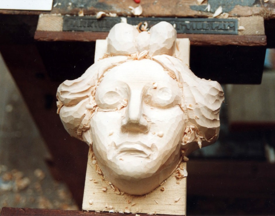 Greek Goddess - Carving in progress - work in progress carving wood carving jose spencer house