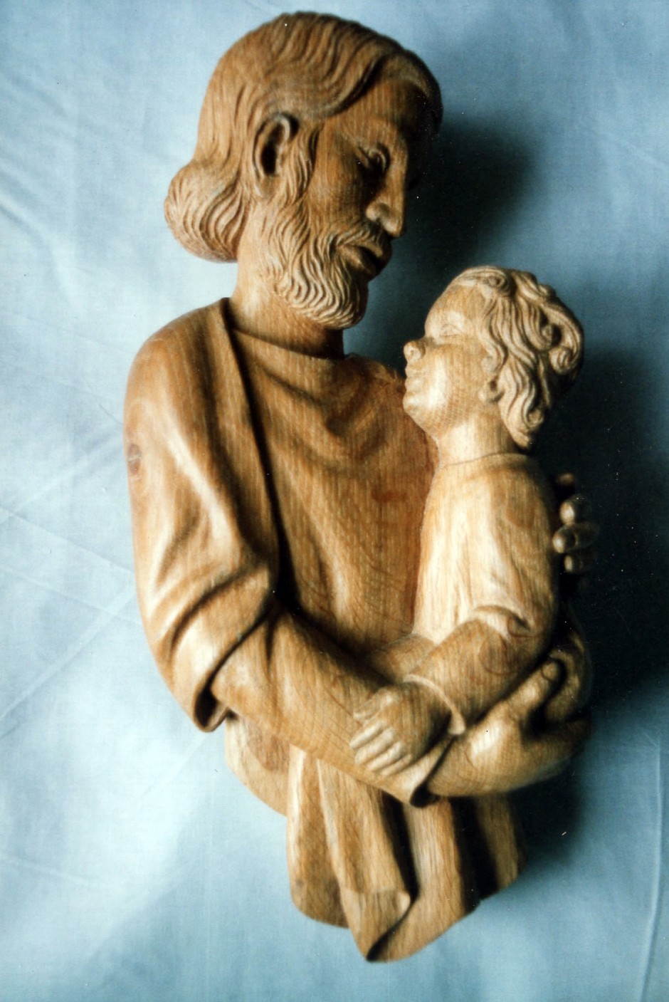 Joseph and Jesus - joseph jesus wood carving