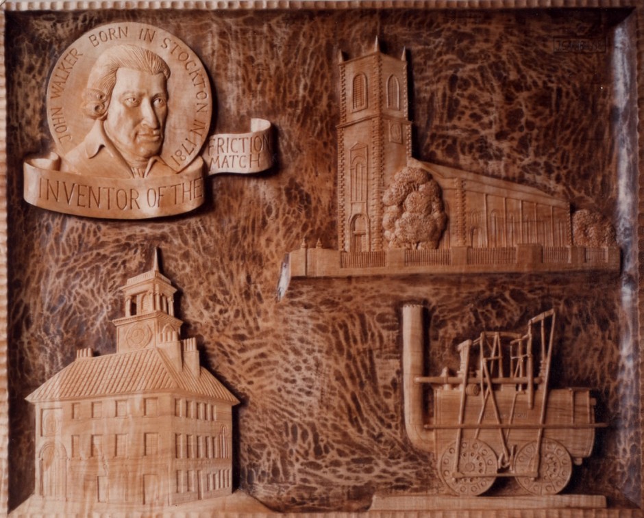 Stockton Wall Plaque, An Original By Jose Sarabia - stockton wall plaque wood carving
