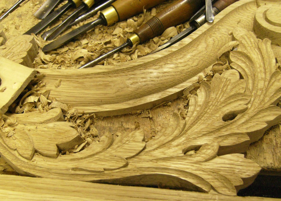 Work in progress by traditional wood carver, Jose Sarabia - work in progress wood carver jose sarabia